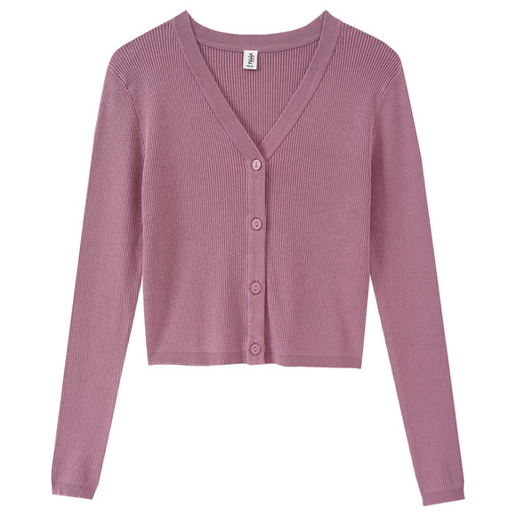 Mädchen Strickjacke unifarben