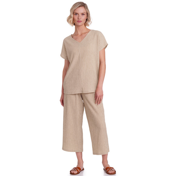 Dames culottes met gestructureerde strepen