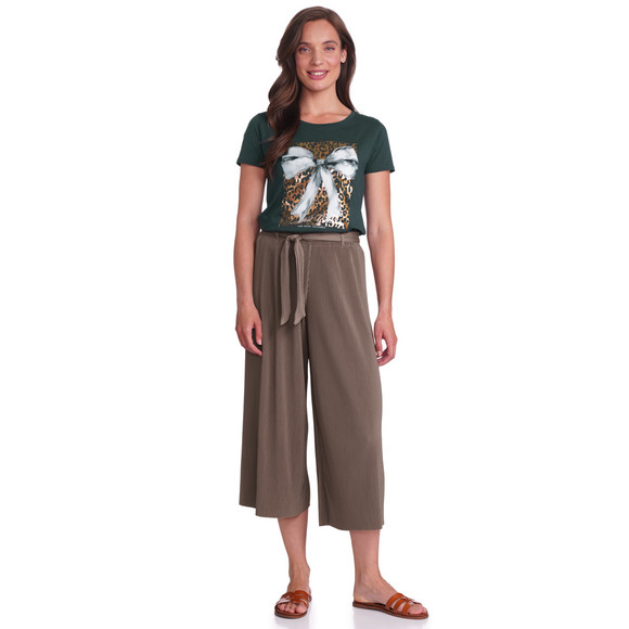 Damen Plissee-Culotte in Unifarben