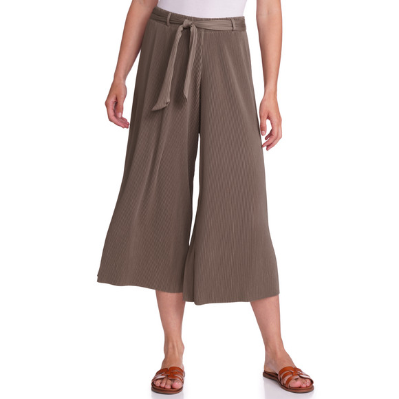 Damen Plissee-Culotte in Unifarben