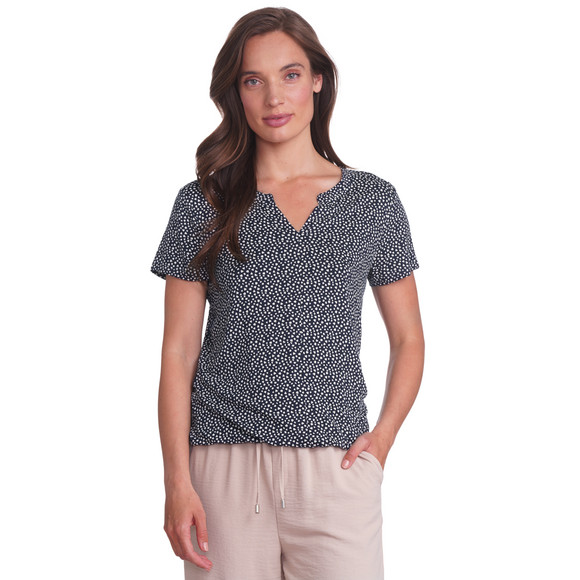 Dames T-shirt met V-cut-out