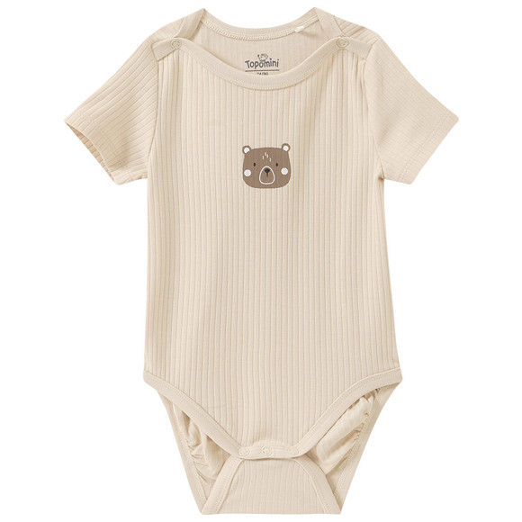 2 Baby Bodys mit Rippstruktur