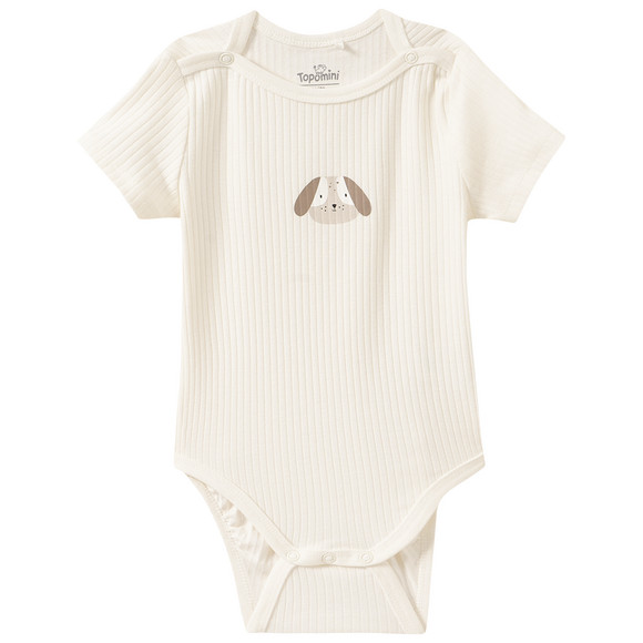2 Baby Bodys mit Rippstruktur