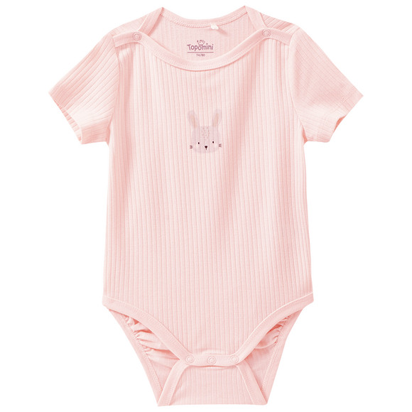 2 Baby Bodys mit Rippstruktur