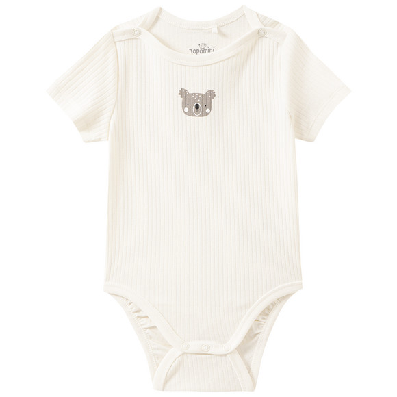 2 Baby Bodys mit Rippstruktur