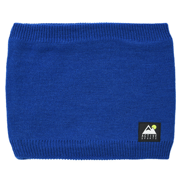 Ronde sjaal met fleecevoering voor kinderen blauw