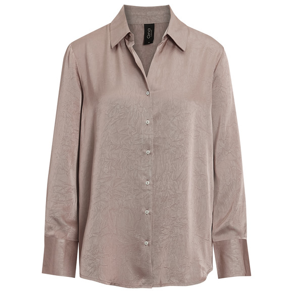 Damen Satinbluse mit Knopfleiste