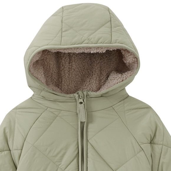 Gewatteerd kinderjack met teddyvoering