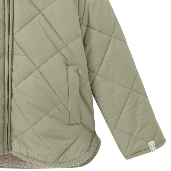 Gewatteerd kinderjack met teddyvoering