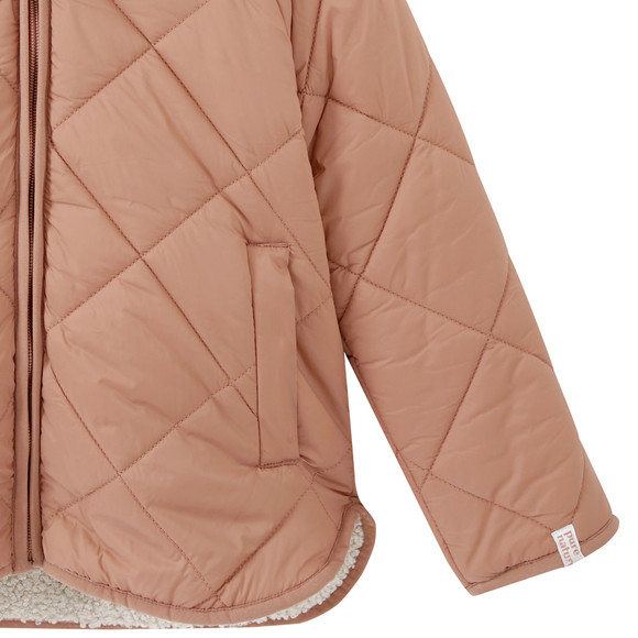 Gewatteerd kinderjack met teddyvoering