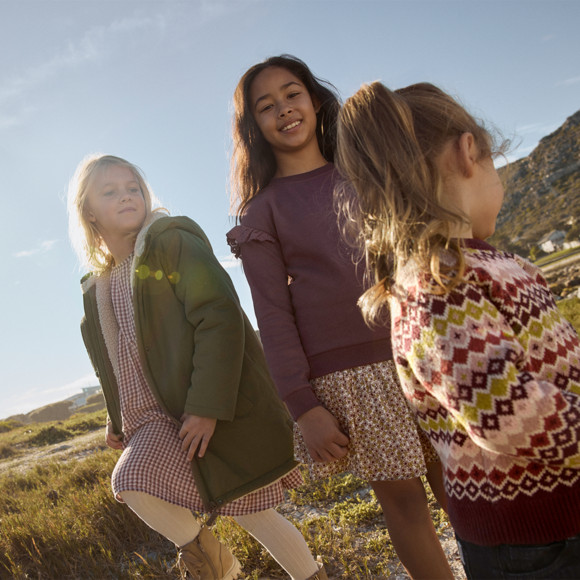 Meisjesparka met pluche voering