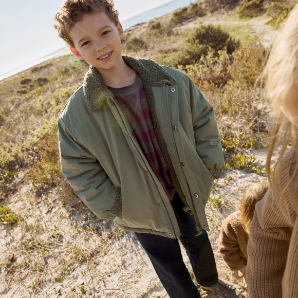 Winterjas voor jongens met pluche voering