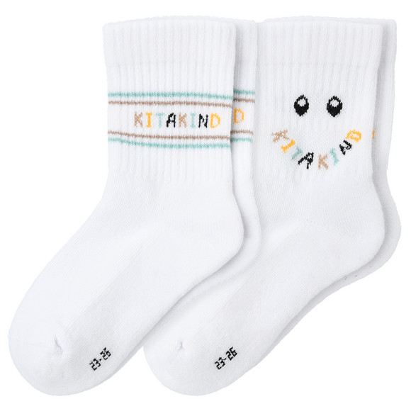 2 Paar Kinder Tennissocken mit Kita-Motiv