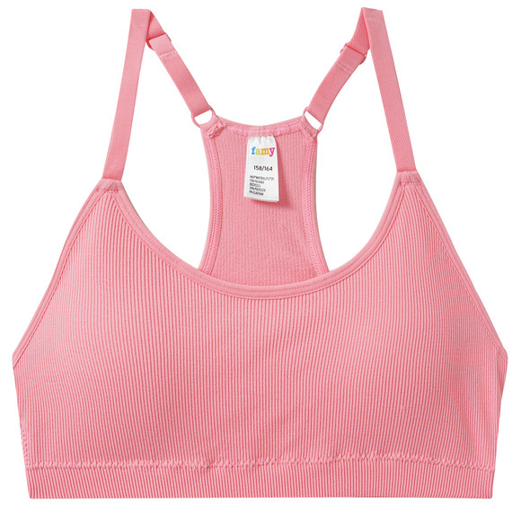 2 Mädchen Seamless-Bustiers mit Pads