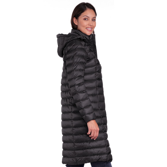 Dames zachte donsjas met capuchon