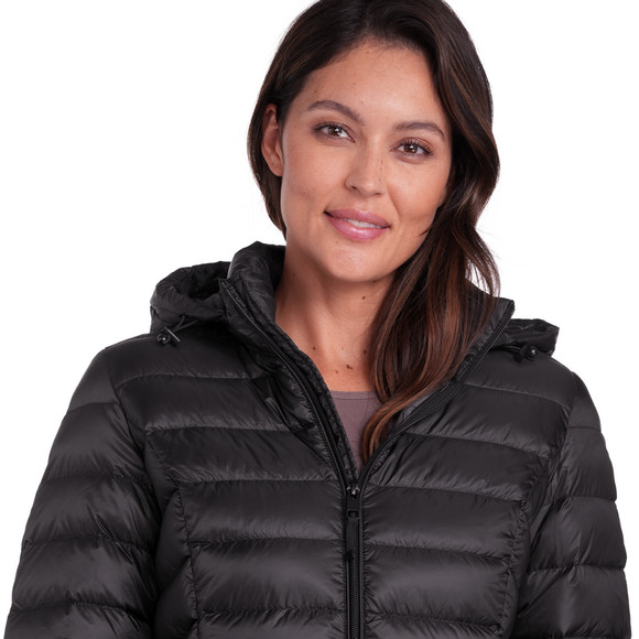 Dames zachte donsjas met capuchon