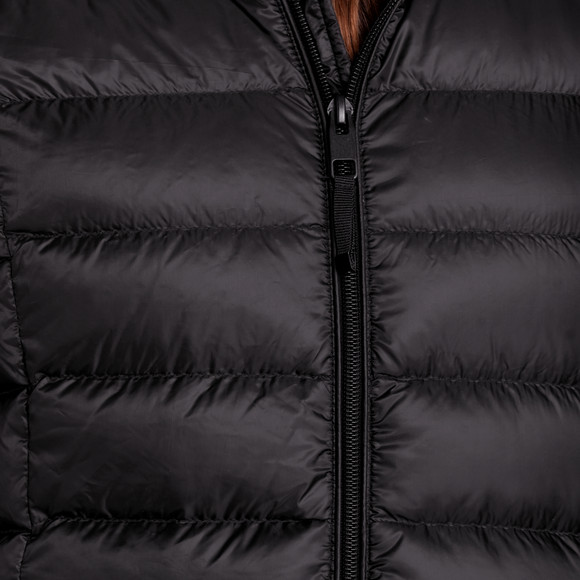 Dames zachte donsjas met capuchon