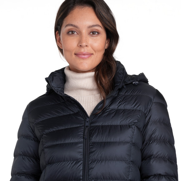 Dames zachte donsjas met capuchon