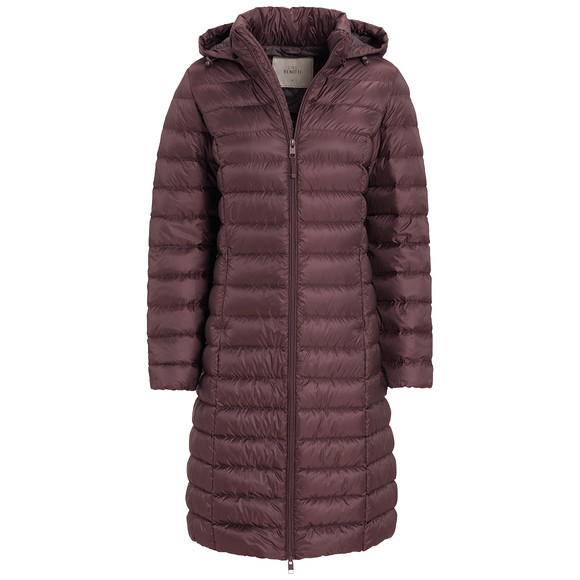 Dames zachte donsjas met capuchon