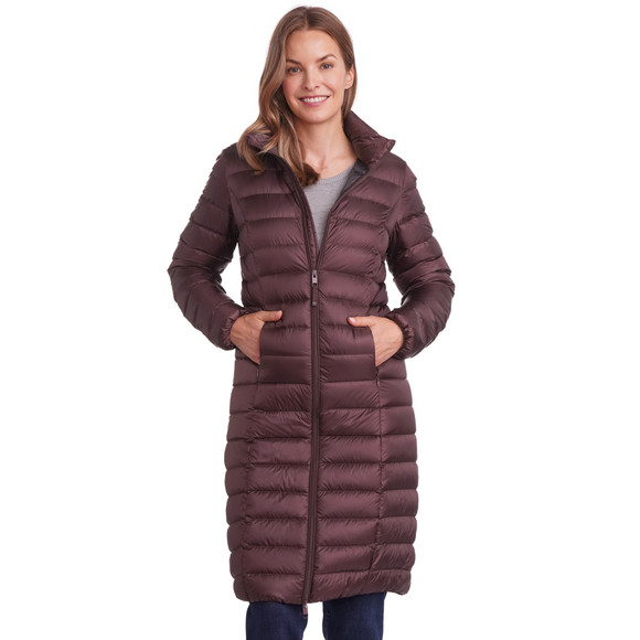 Dames zachte donsjas met capuchon