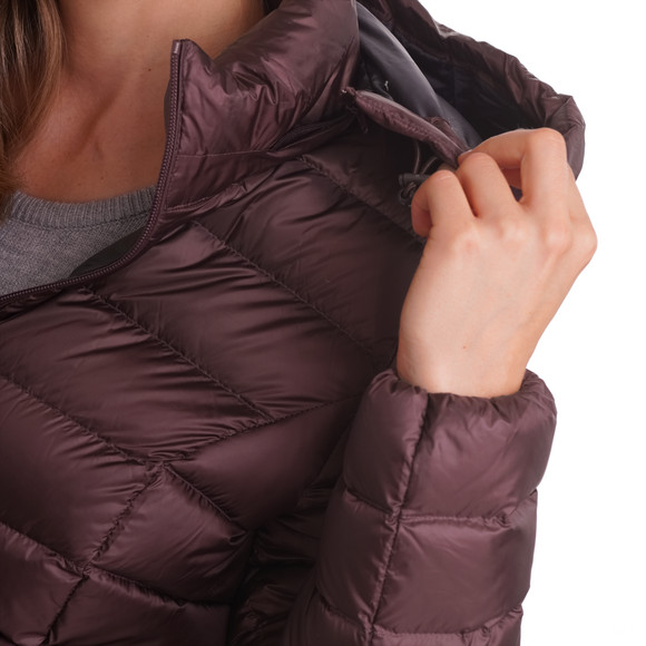 Dames zachte donsjas met capuchon