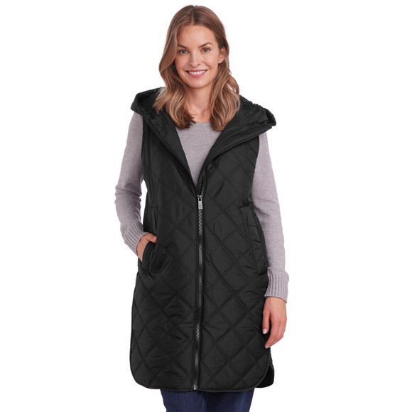 Gewatteerd damesvest met rits