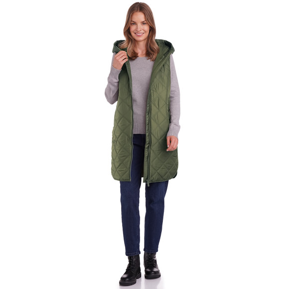 Gewatteerd damesvest met rits