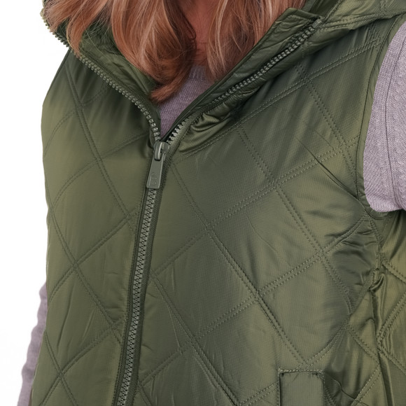 Gewatteerd damesvest met rits