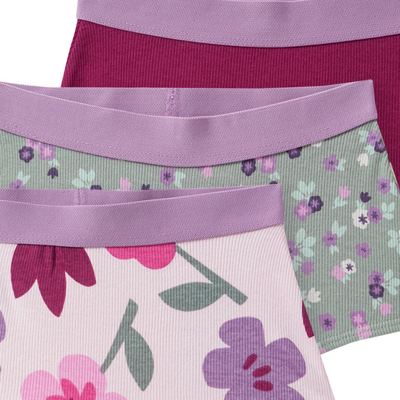 3 meisjes slips met geribde structuur