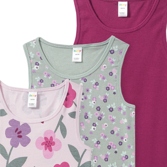 3 meisjesvesten met geribbelde structuur