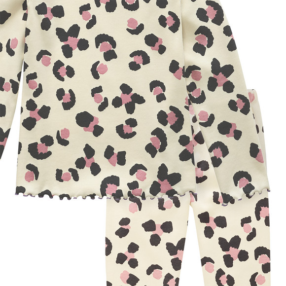 Meisjespyjama met geribbelde structuur