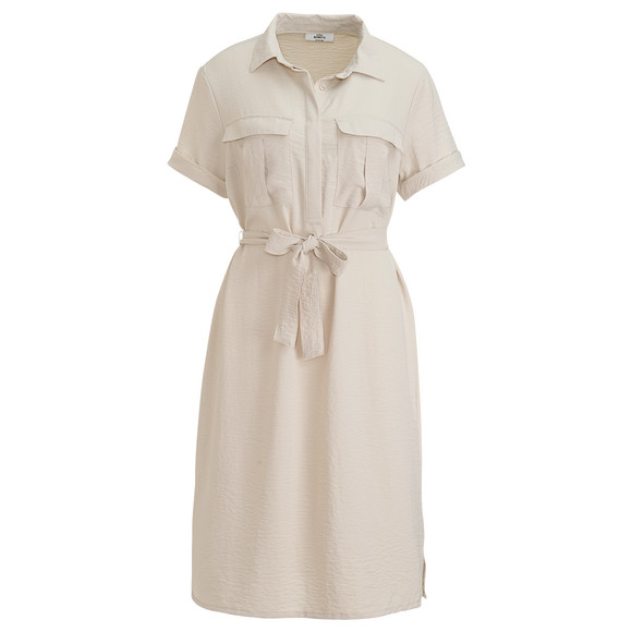 Damesjurk met overhemdkraag beige