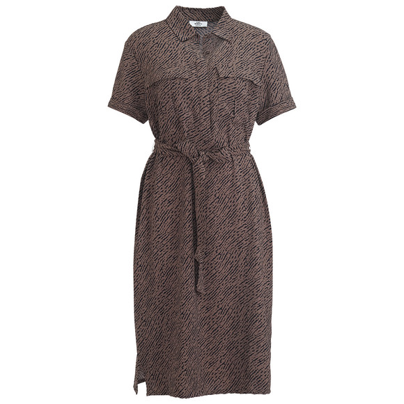 Damesjurk met overhemdkraag bruin