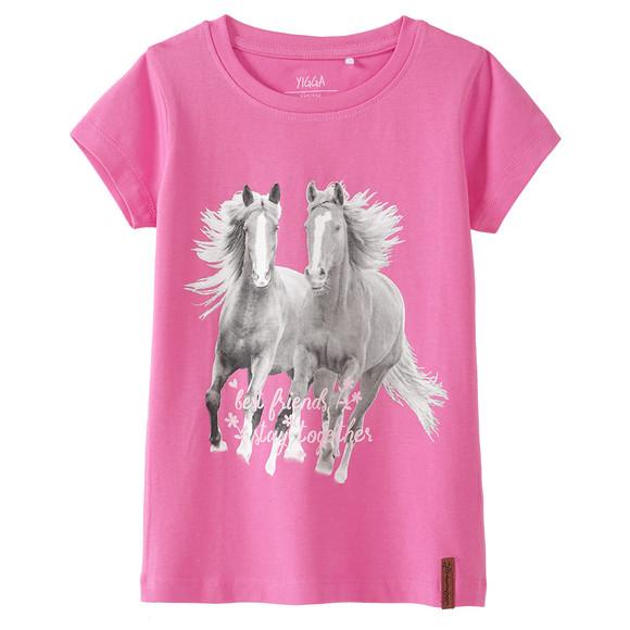 Mädchen T-Shirt mit Pferde-Motiv