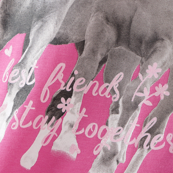 Mädchen T-Shirt mit Pferde-Motiv