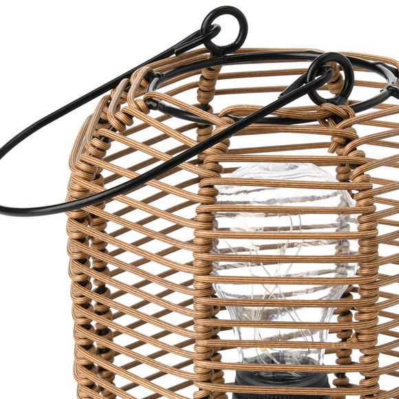 LED-Lampe in Rattan-Optik