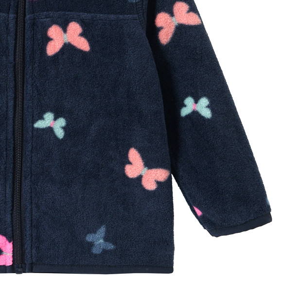 Baby fleecevest met vlinders