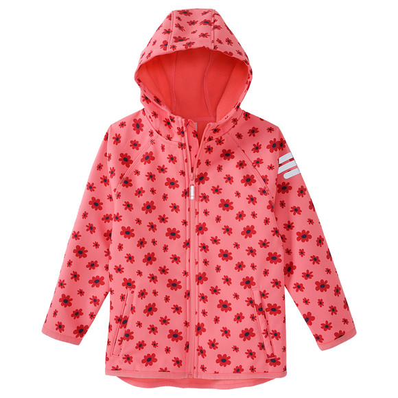 Mädchen Softshelljacke mit Blümchen-Print pink