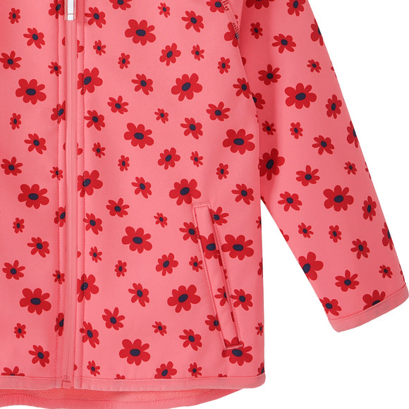 Mädchen Softshelljacke mit Blümchen-Print