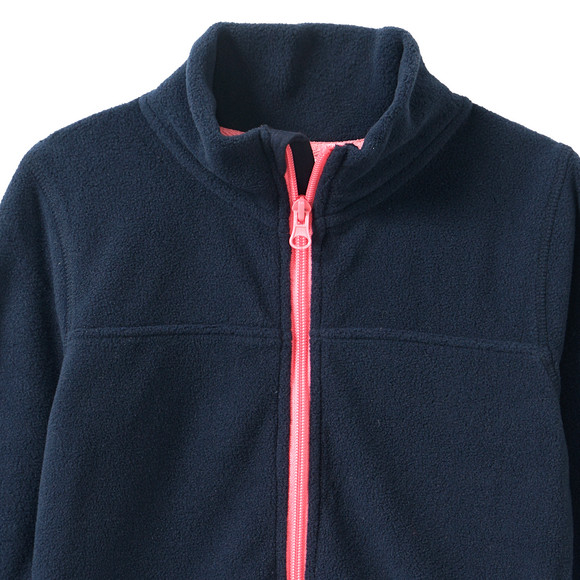 Fleecejack met opstaande kraag voor meisjes