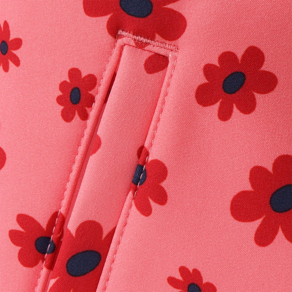Mädchen Softshelljacke mit Blümchen-Print