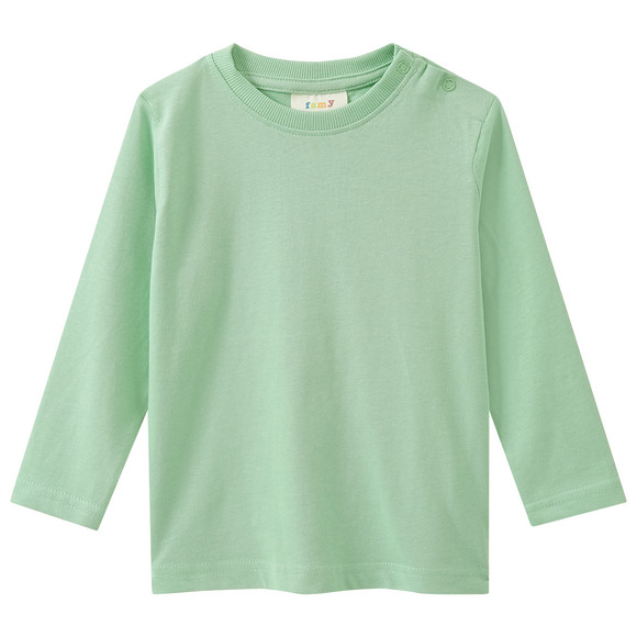 Baby Langarmshirt aus Bio-Baumwolle hellgrün