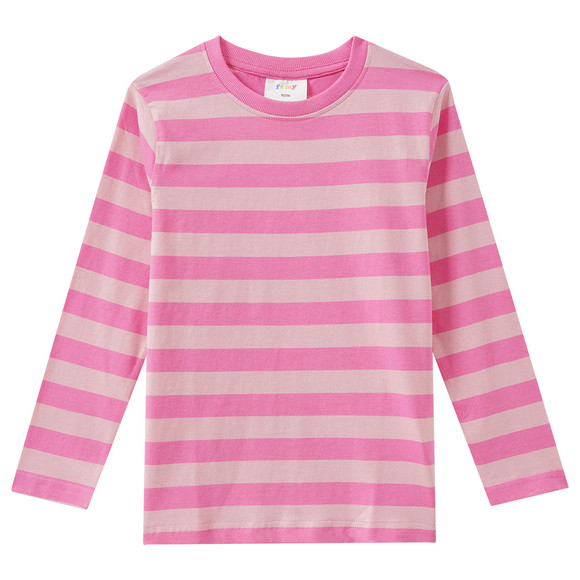 Mädchen Langarmshirt aus Bio-Baumwolle pink / rosa