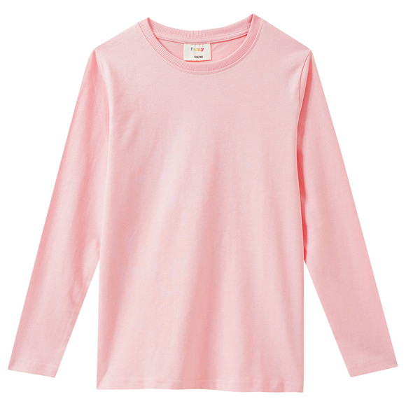 Mädchen Langarmshirt aus Bio-Baumwolle rosa