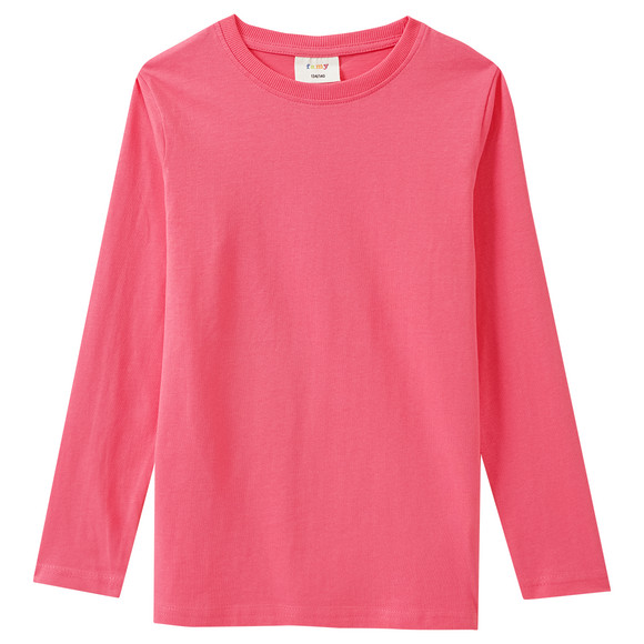 Mädchen Langarmshirt aus Bio-Baumwolle pink