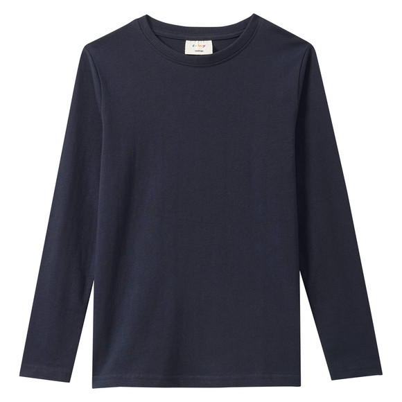 Kinder Langarmshirt aus Bio-Baumwolle dunkelblau