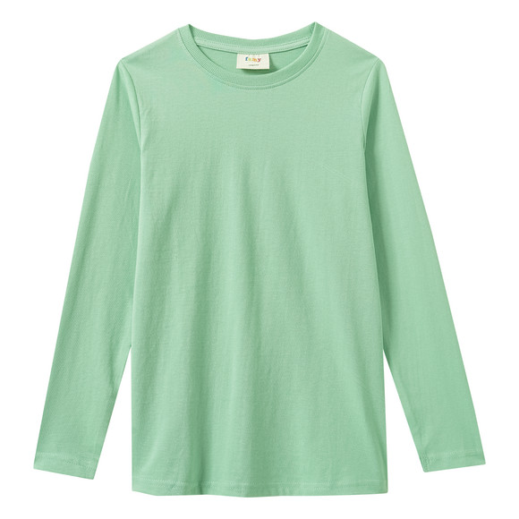 Kinder Langarmshirt aus Bio-Baumwolle hellgrün