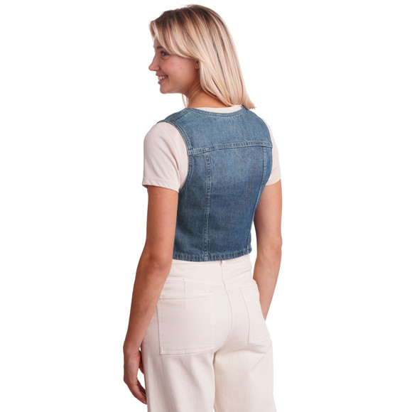 Denimvest voor dames met knoopsluiting