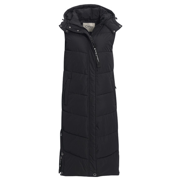 Dames gewatteerd vest met capuchon