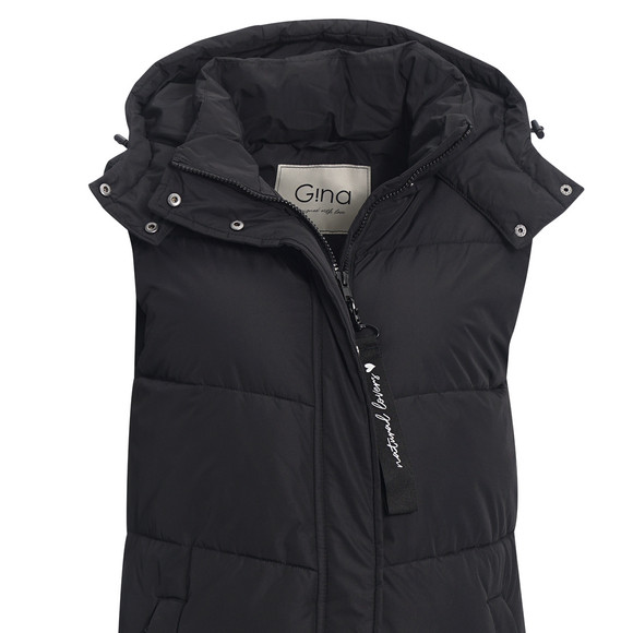 Dames gewatteerd vest met capuchon